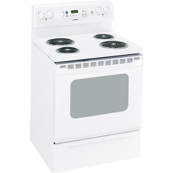 30in. Freestanding Electric Coil Range- White