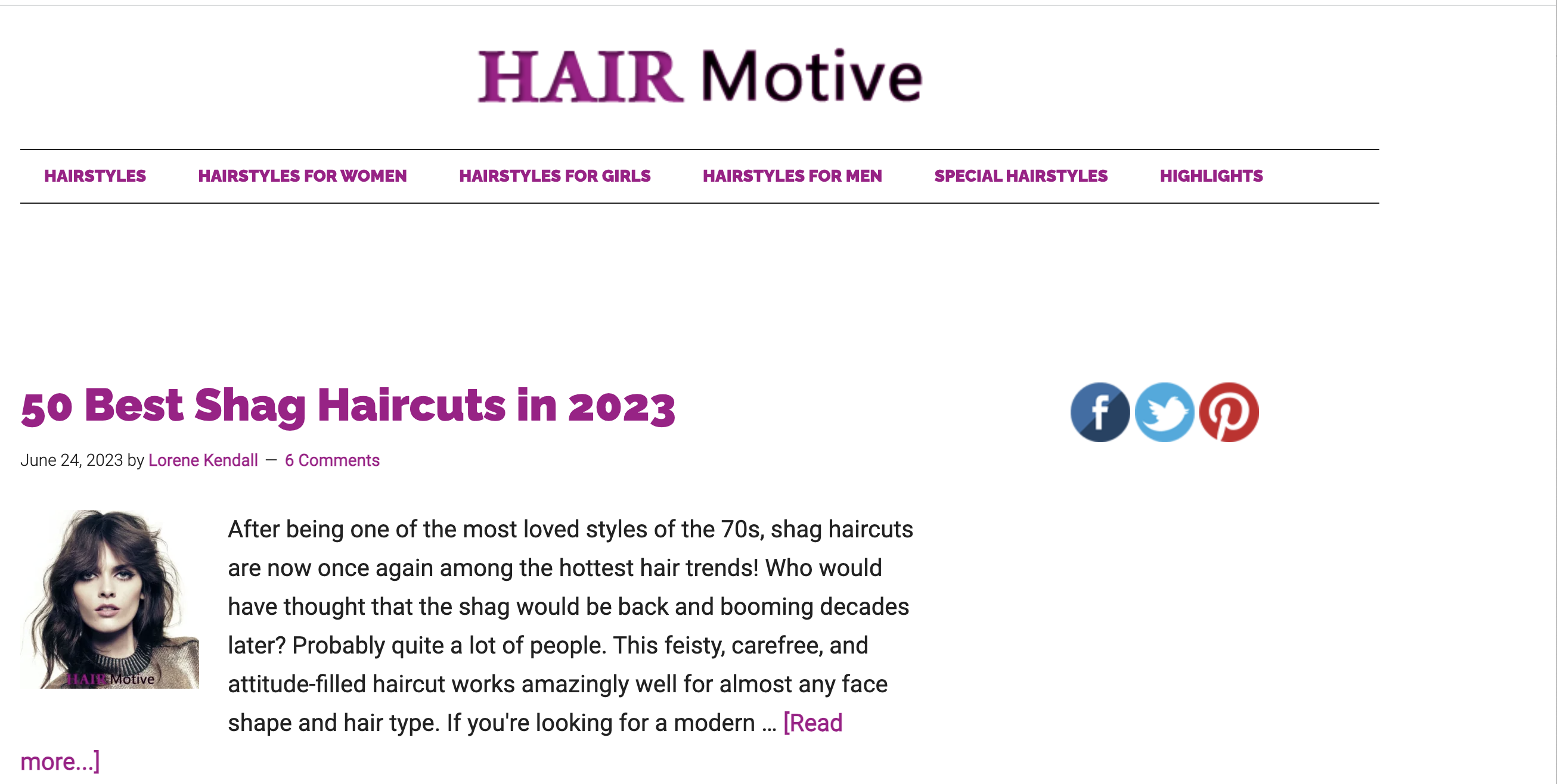 Hair Motive Website For Sale